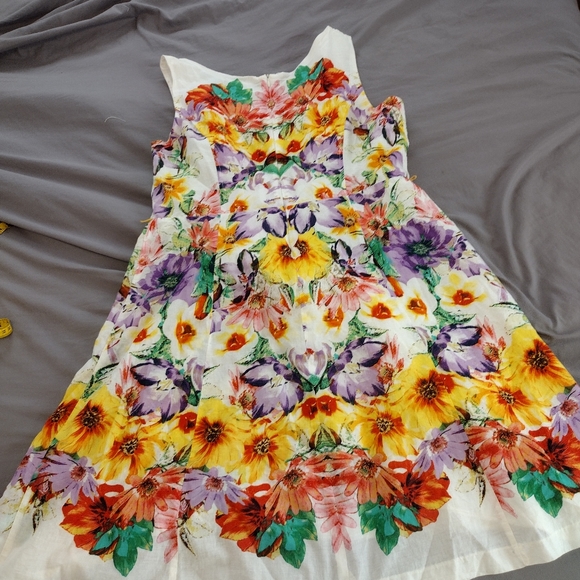 Like New! Robbie Bee Floral Cotton Dress - Picture 2 of 5